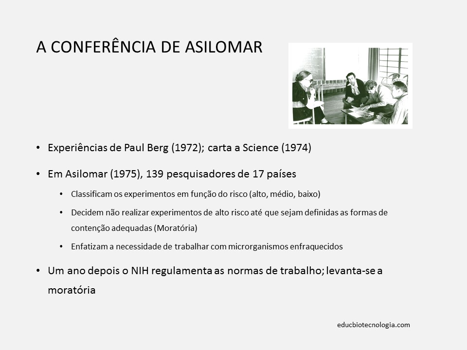 9. A conferência de Asilomar