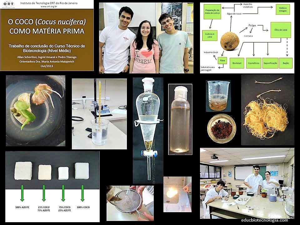 Exposição dos trabalhos finais sobre o coco como matéria-prima