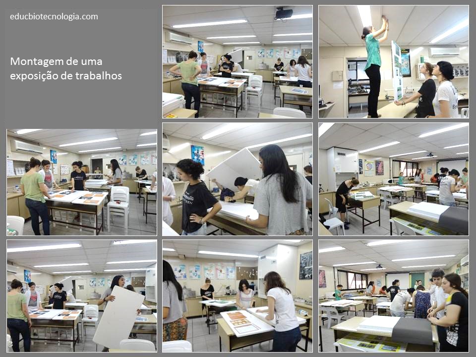 Preparação de uma exposição dos trabalhos finais